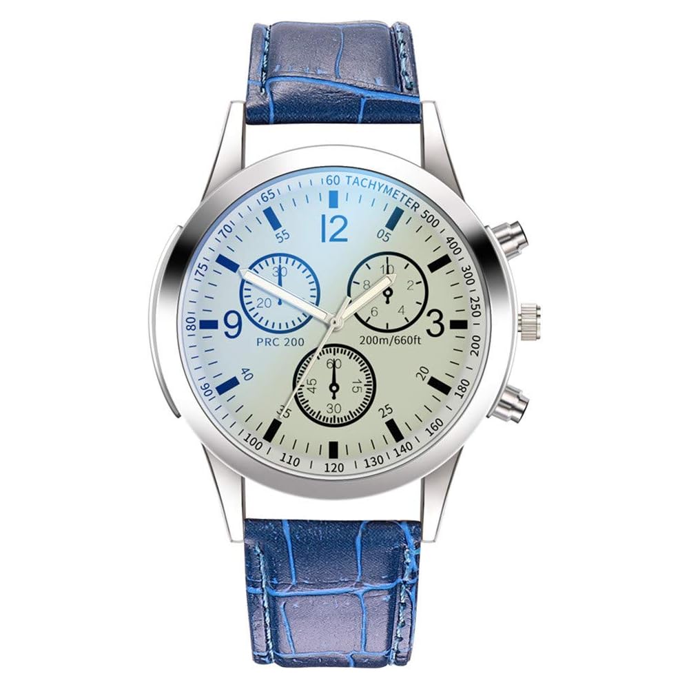 Men s Quartz Analog Watch with Date Function Metal Band Silicone Strap Waterproof Black