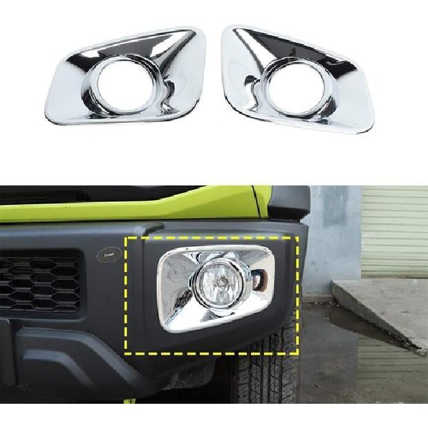 Cache-antibrouillard avant extérieur Garnitures Bords Chromés Pour Suzuki Jimny + Chrome