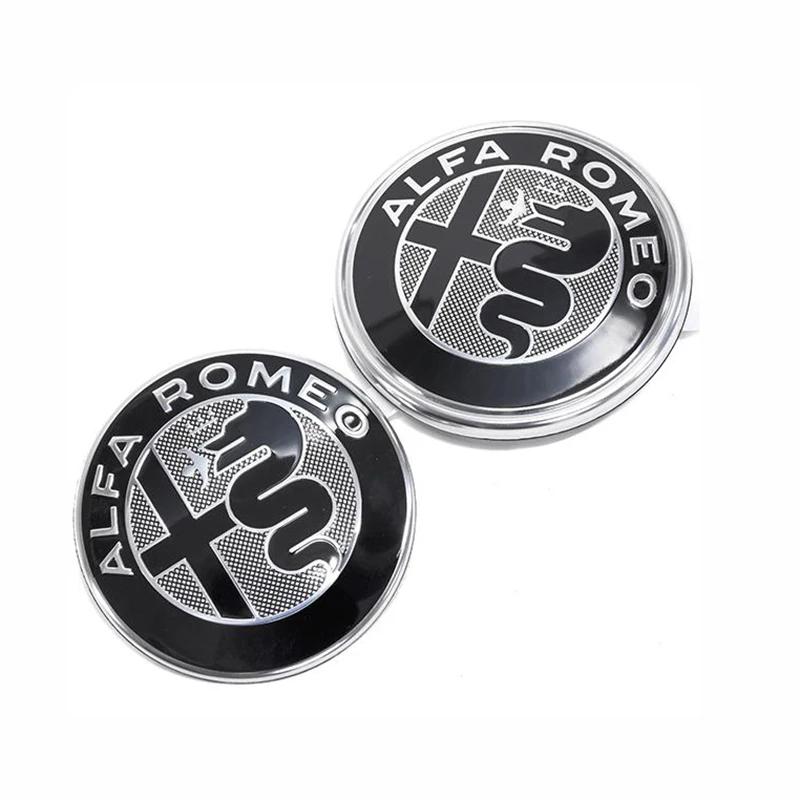 Naklejki Samochodowe Dla Alfa Romeo Alfa Romeo Gtam czarna plakietka, przednia i tylna plakietka, do Giulia Stelvio Tonale akcesoria zewnętrzne