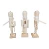 6Pcs Unfinished Christmas Nutcrackers 5 Inch Wooden Nutcracker Figurines DIY Nutcracker Soldier Figures Xmas Craft Project for Holiday Decorations
