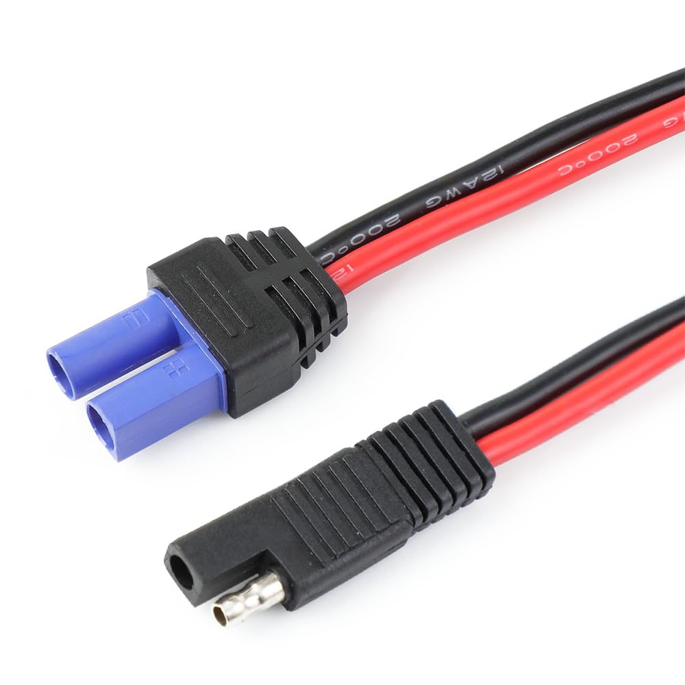 ESJNNK SAE Plug EC5 Cable 15cm 10AWG Female Plug Connector Plug 1-48V Power Adapter