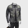 Herren 2023 Marvel Venom Slim Ripped Denim Motorradjacke - Retro Europäischer & Amerikanischer Stil