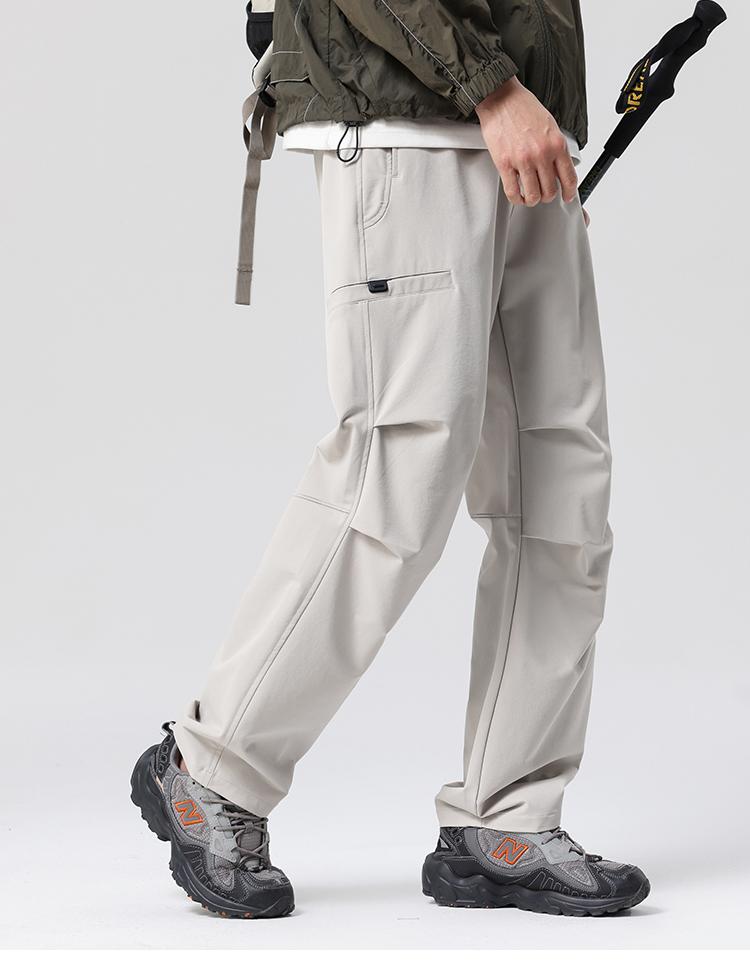 Outdoor workwear, paratrooper pants, hiking straight leg men's casual pants