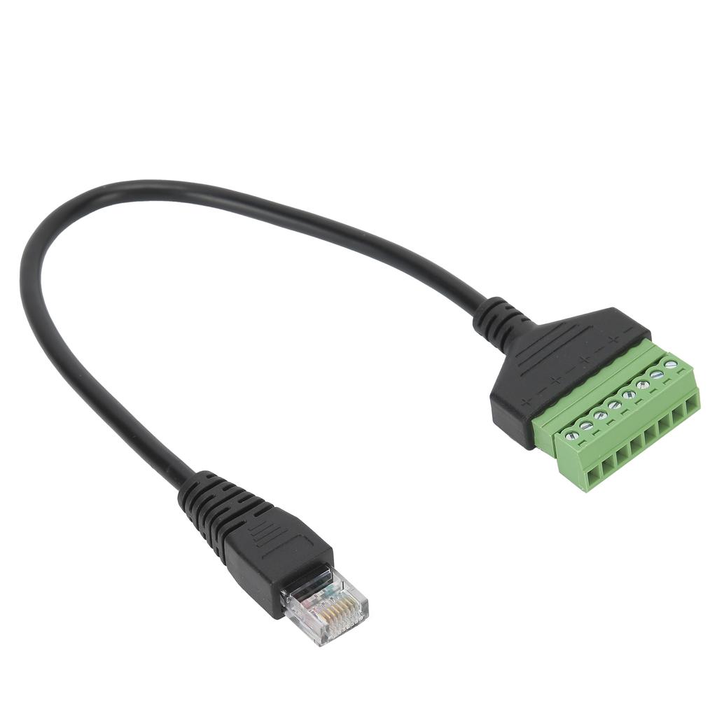 PVC RJ45 Male Plug to Green No Welding Terminal Short Line Cable Adapter Accessory