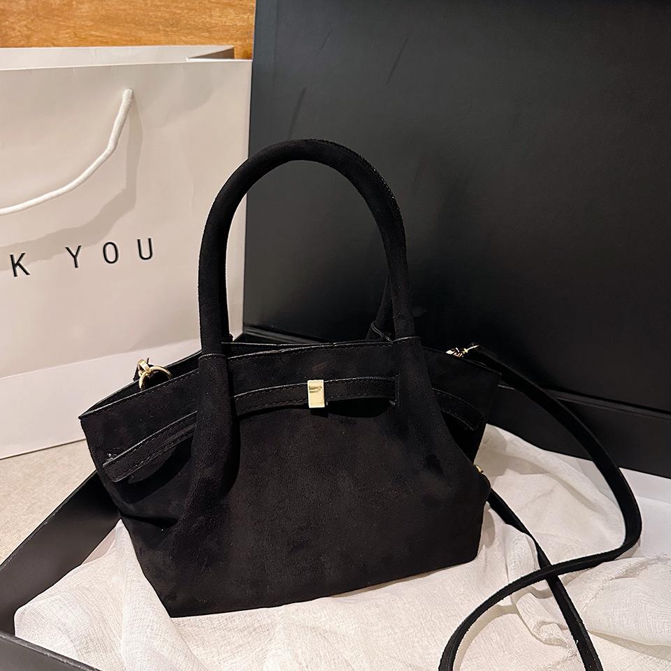 Women's Frosted Velvet Tote: 2025 Crossbody Commuter Handbag