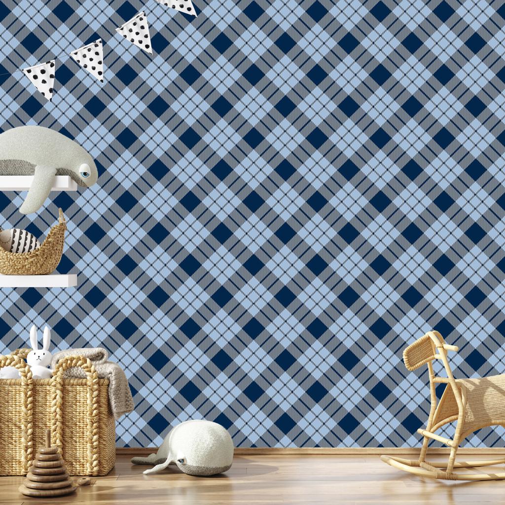 Blue Checkered Wallpaper, Blue, Navy Blue, and Azure, 50x1000