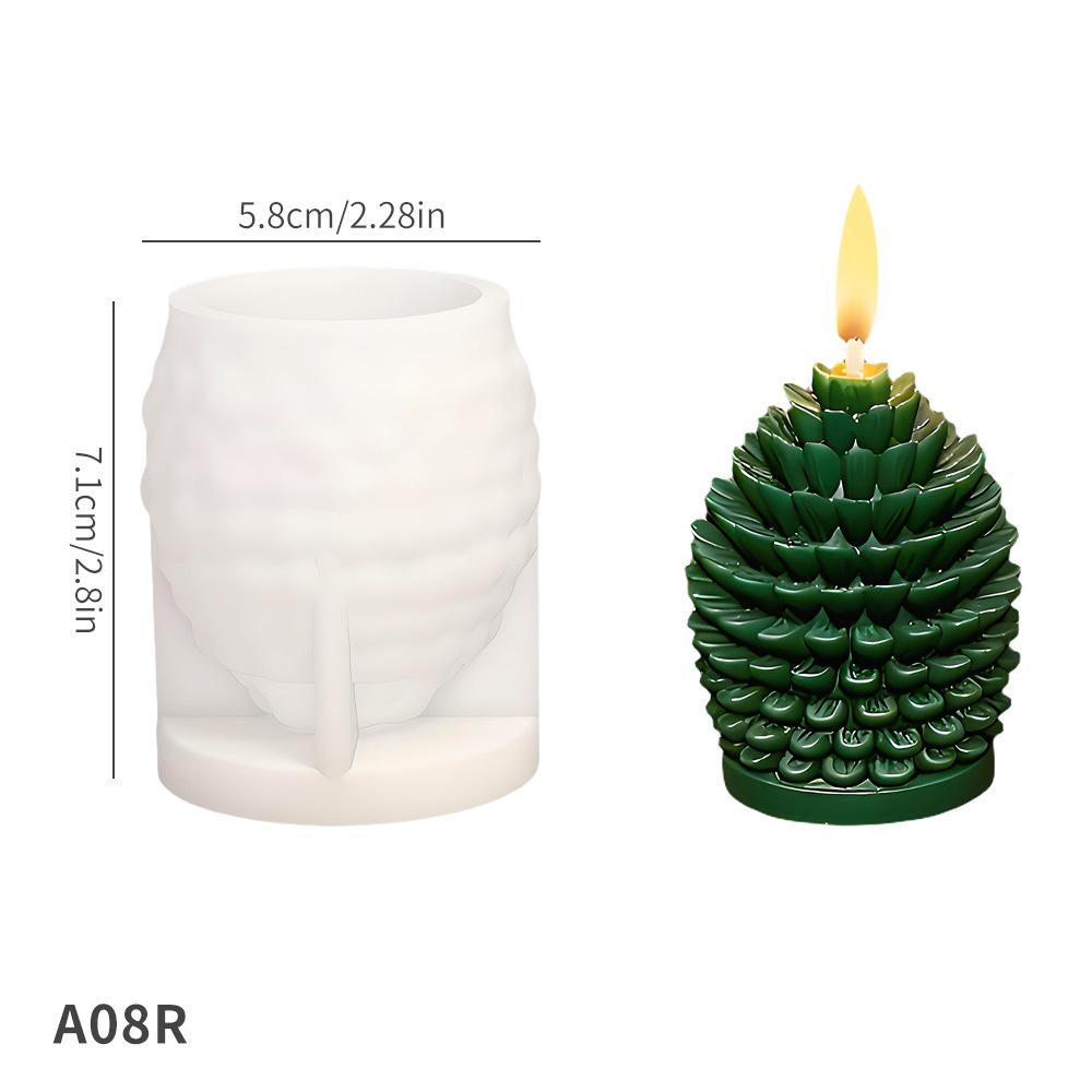 3D Pine Cone Silicone Candle Mold DIY Christmas Pinecone Aromatherapy Plaster Candle Making Mold Acorn Cone Handmade Home Decor