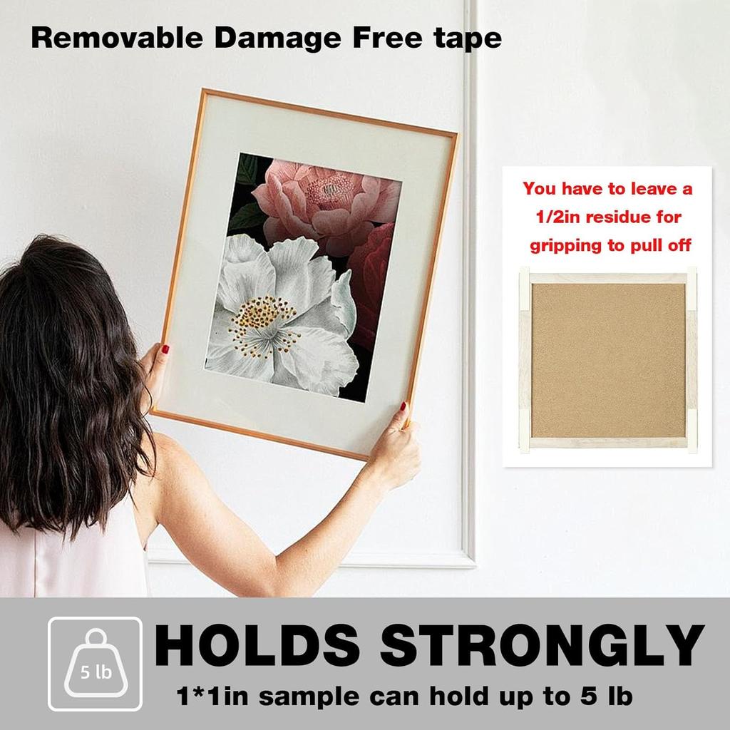 Super Strong White Double Sided Foam Tape Waterproof Adhesive Mounting Pad for Wall Fixing, Anti-Collision and small Items