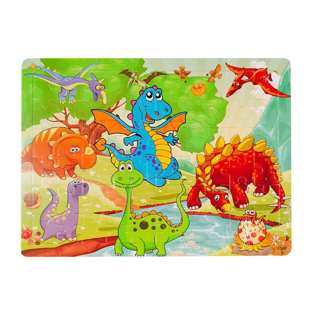 Kids Wooden Cartoon Cognitive Puzzle Baby Colorful Educational Toy For Toddler