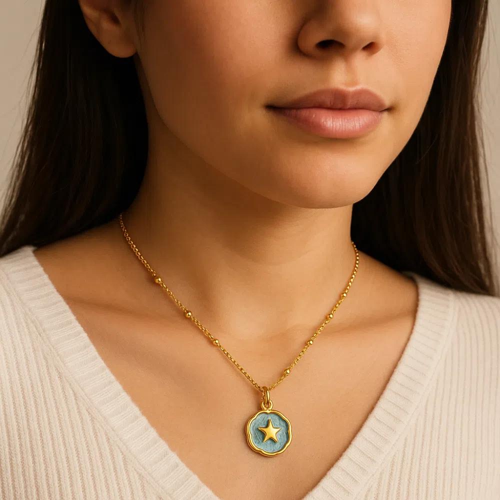 Heart Star Moon Necklace Cross Collarbone Choker Chain Literary Artistic Pendant Necklace  Gifts