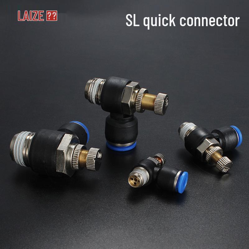 Pneumatic Fitting Combo: SL Throttle Valve 8-02, SL6-01 Component, 10-02 Insert Cylinder, Air Pump