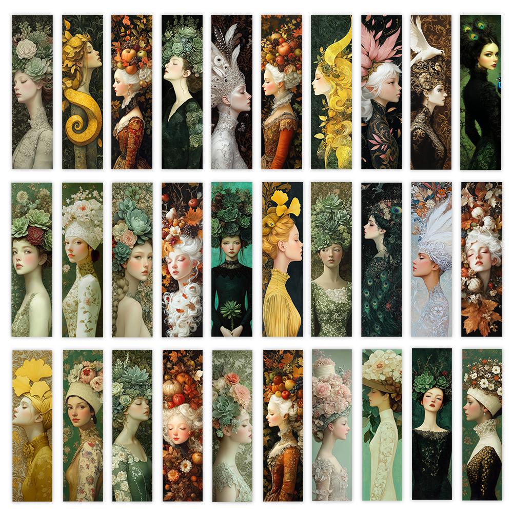 

32pcs, Vintage Floral Women s Bookmarks, Back to School, Christmas, Halloween, Teachers, Suitable for Readers and Birthday Gifts