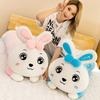 Adorable Rabbit Plush Long Pillow Soft Toy Ideal Gift For Girls In Pink And Blue Colors