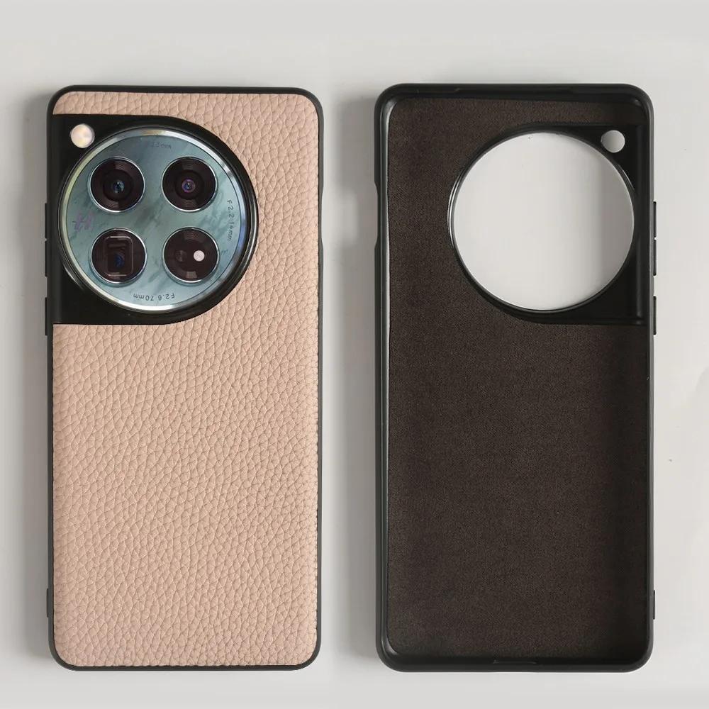 For Oneplus 12 Case Premium Genuine Leather Phone Cases for oneplus 15 11 10Pro 13 Nord 10R Protect Cover Back Coque Fundas