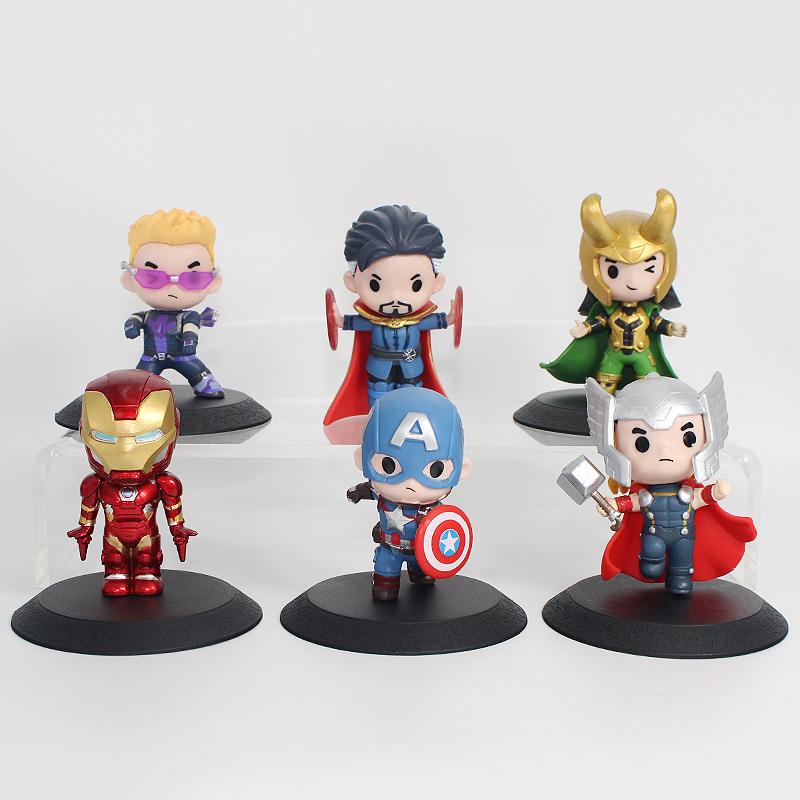 Hulks Loki- Ironmans Black Window Black-Panthers Scarlet Ant-Mans Dr.Strange Thor Action Figure Toys Popbeans Dolls Gifts