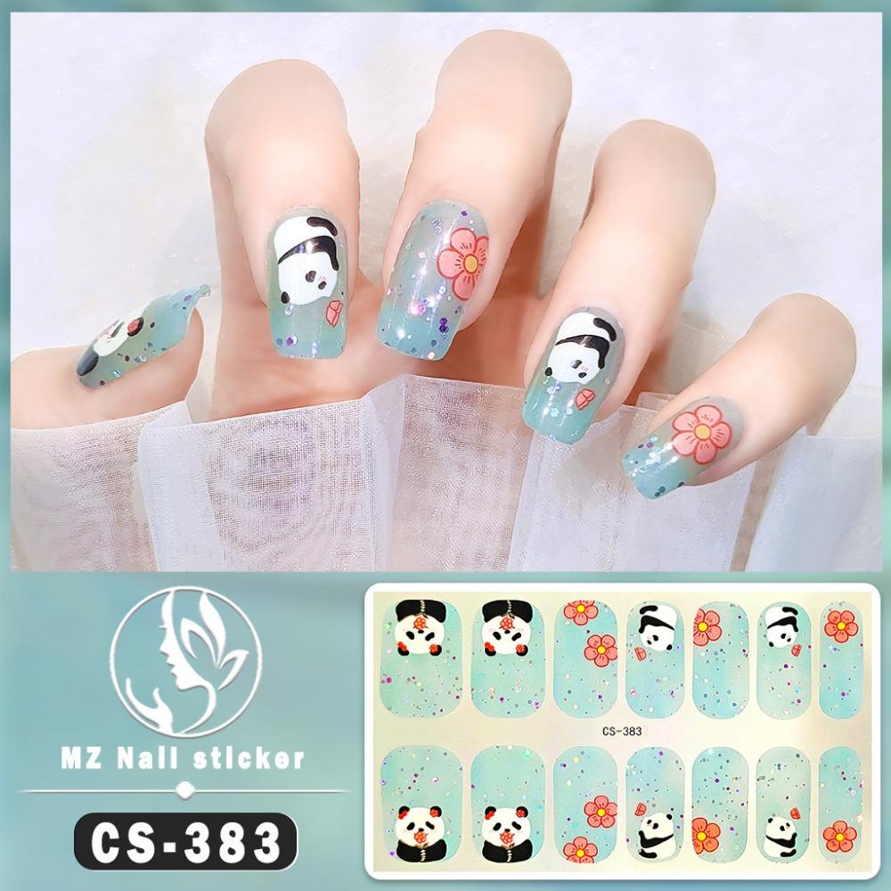 CS No-bake Gel Nail Polish Film Waterproof Full Sticker Chinese Style Panda Manicure Sticker Nail Sticker