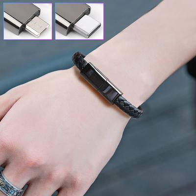 USB C To USB C Bracelet Cable Type C Data Charging Cord for Samsung Huawei Xiaomi Fast Charging Short Cables