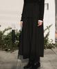 Dehebe Ruffle Long Skirt [Black]