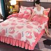 Winter Thick Milk Velvet Bed Four Piece Set