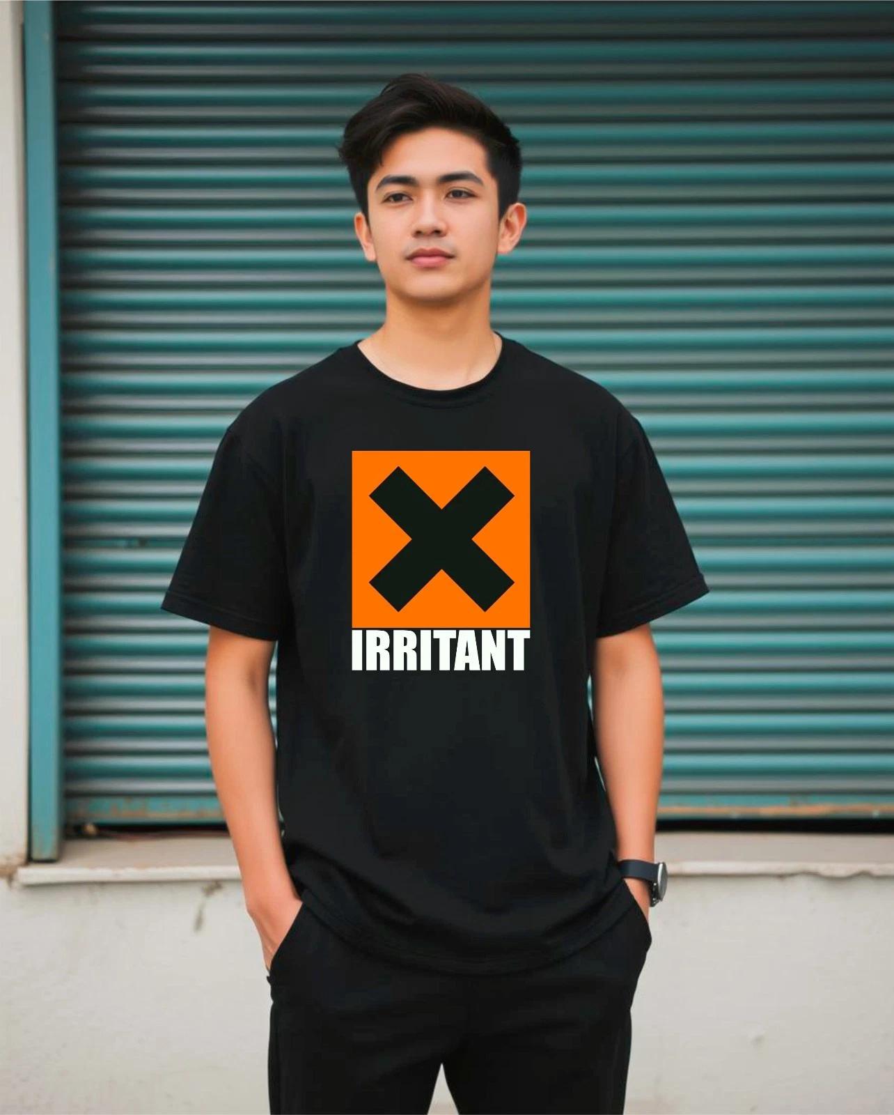 Irritant T-Shirt, Hazard Dangerous Symbol Funny Cool Joke Unisex Mens Gift Tee 3XL