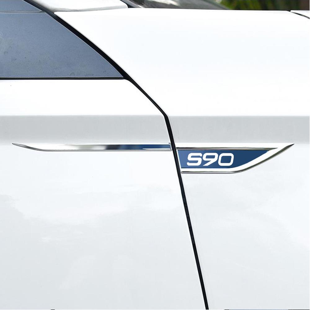 3D Metal Epoxy Car Side Body Fender Knife Badge Stickers  Emblem Badge Decals for Volvo S60 S90 XC60 XC90