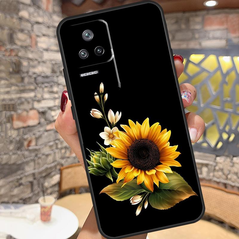 Beautiful Yellow Sunflower For POCO F5 C40 F3 X4 F4 GT M4 M5 X3 X5 Pro Case For Xiaomi 12T Pro 11T 11 12 Lite 13 Ultra