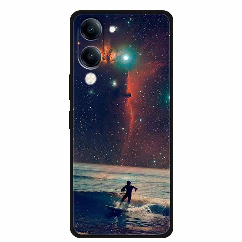 For Vivo iQOO Z10 Lite Case Silicone Black TPU Funda Back Cover for iQOO Z10 Lite 5G I2409 Soft Case Animal Coque IQOOZ10 Lite