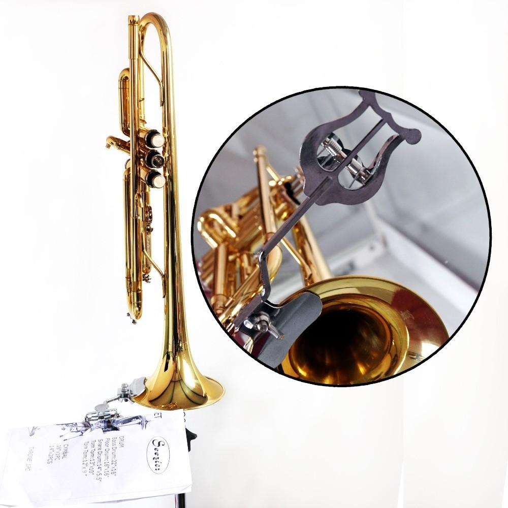 Clamp-On Holder Marching Clip Musical Instrument Trombone Tube Score Stand  Brass Performance