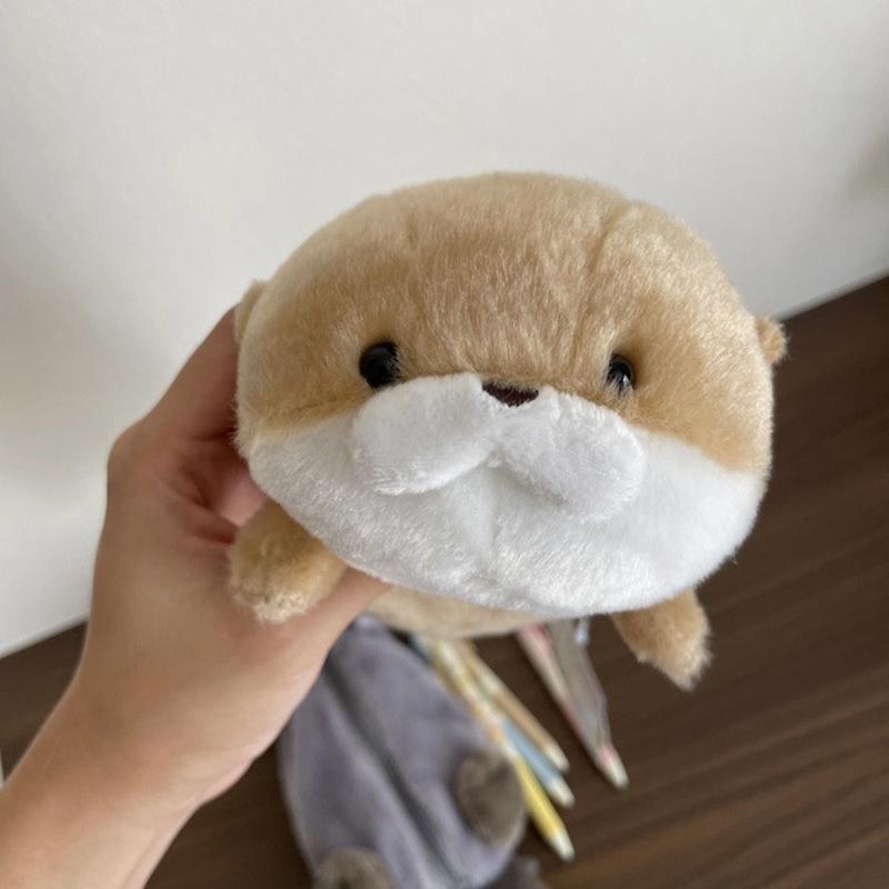 Cute Little Otter Plush Pencil Case Cartoon Animal Doll Pen Bag Stationery Storage School Supplies Plush Pencil Cases