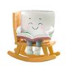 Rocking Chair Flower Pot Smile Face Planter Tabletop Succulents Planter Resin Cartoon Head Flower Pot for Indoor Outdoor Plants