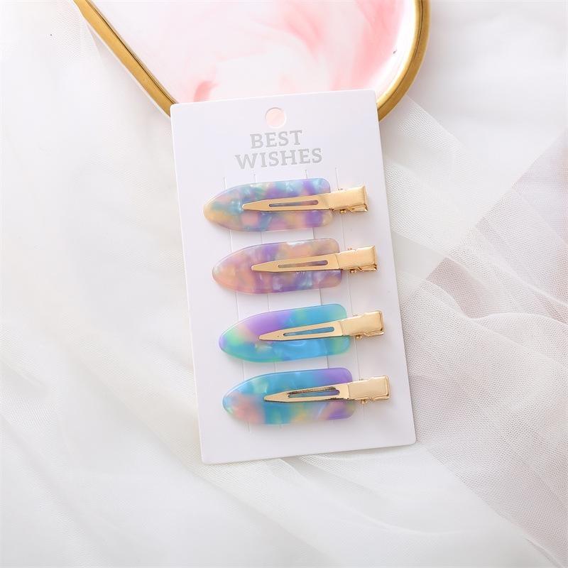 2/3/4/6 pezzi fermagli per capelli in acetato per trucco coreano moda oro bianco glitter per capelli copricapo ragazze donne accessori per capelli