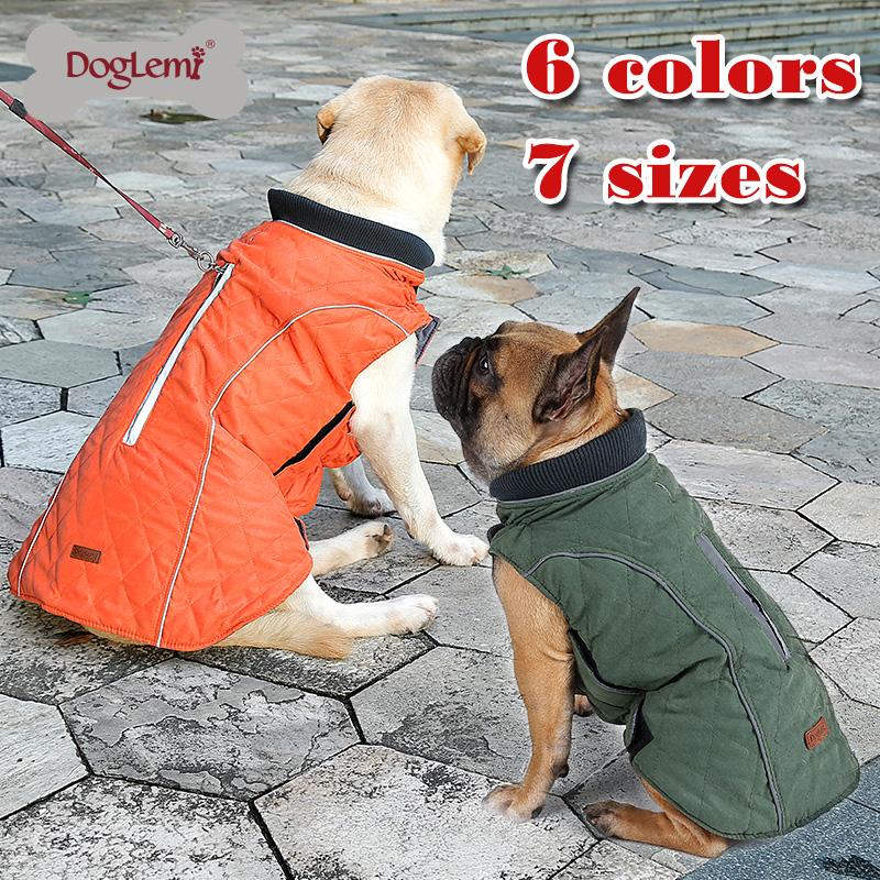Winter Thickened Warm Dog Clothes Fitted Clothing Reflective Vest Pet Clothes Dog Jacket Dog Coats Pet Clothes Ropa Para Perros