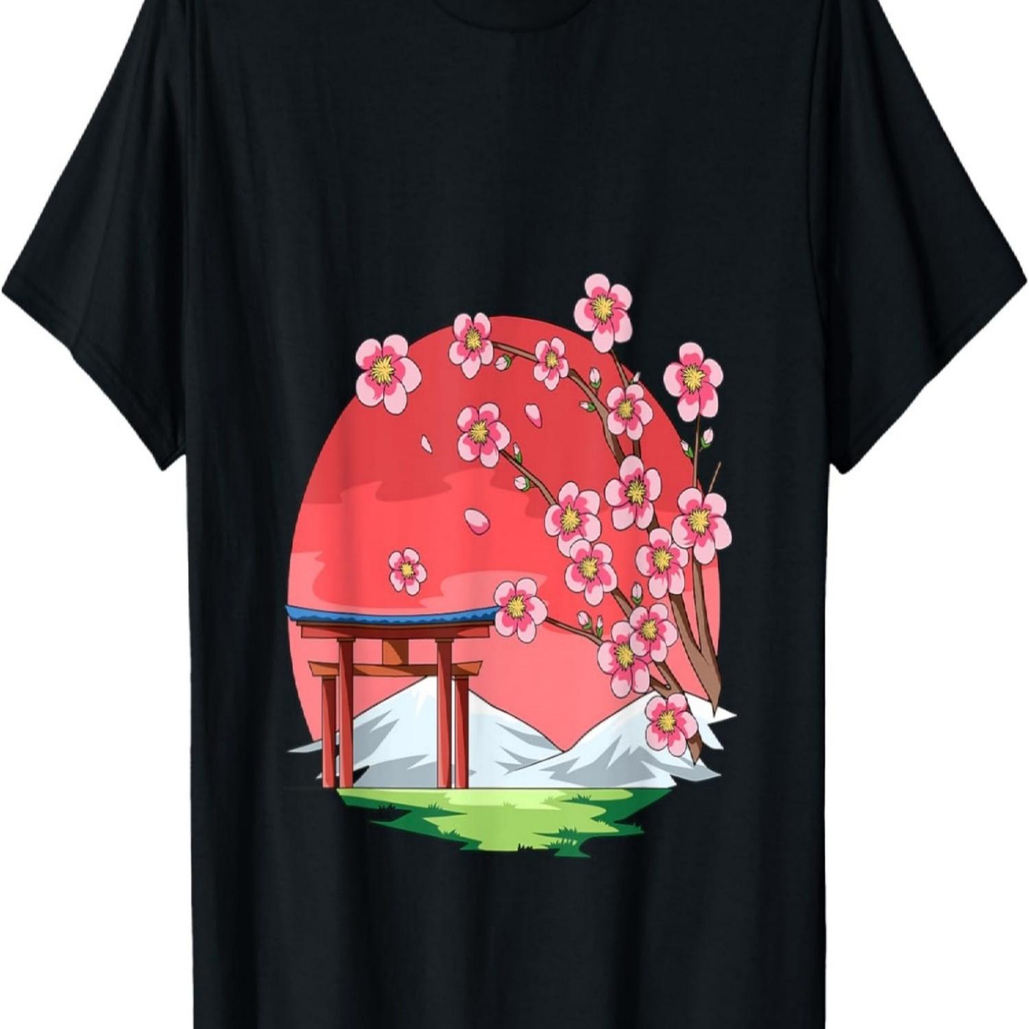 Okinawa Kyokujitsuki Sakura Cherry Blossom Japan T-Shirt S чёрный