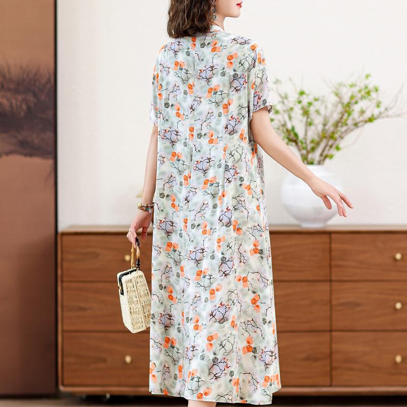 Lockere Kleider für Damen im Sommer, Übergröße, lässig, kurzärmelig, elegante Kleider für Damen, Vintage-Kleidung