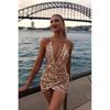 Women Sexy Party Evening Dress European and American Women's Sling Sequined Dress