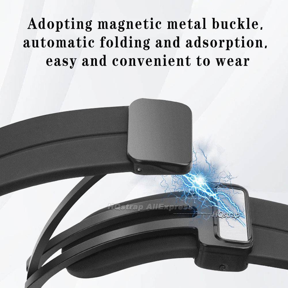 Magnetic Silicone Watch Strap 18mm 20mm 22mm Bracelet Magnetic Metal Buckle Wristband Quick Release Men Women Band Accessories