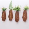 4Pcs Wooden Wall Mount Vase Farmhouse Rustic Home Office Living Room Wall Hanging Artificial Plants Holder Dried Flower Vase Decoration