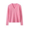 Early Autumn New 100 Cashmere Drawn V-Neck Placket Beaded Cardigan Showing Thin Temperament Elegant Coat Shirt