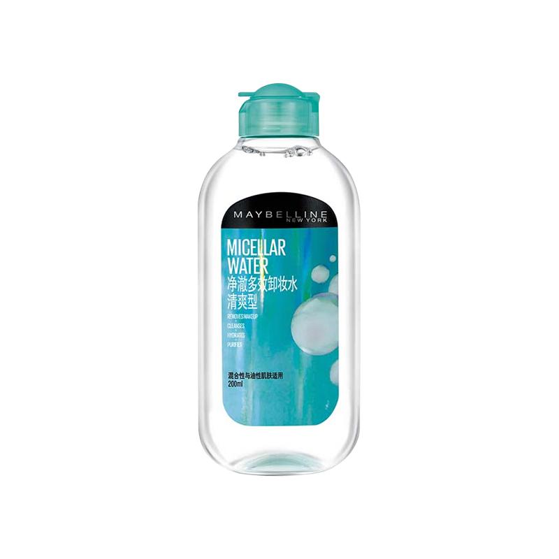 Maybelline , clear, multi-effect remover, moisturizing and cleansing Refreshing Purifying Multi-Action Makeup Remover-200ml Two Bottles