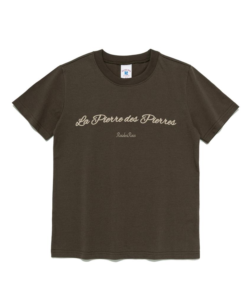 ROIDESROIS La Pierre Lettering Women'S Short Sleeve T-Shirt (Khaki)