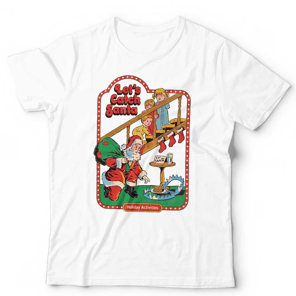 

Let s Catch Santa T Shirt Unisex and Kids Funny Christmas Santa Claus Retro Xmas M