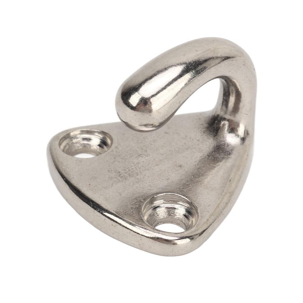 10 Pcs Silver Marine Grade Hook 316 Stainless Steel Pad Eye Hook  Marine Environment