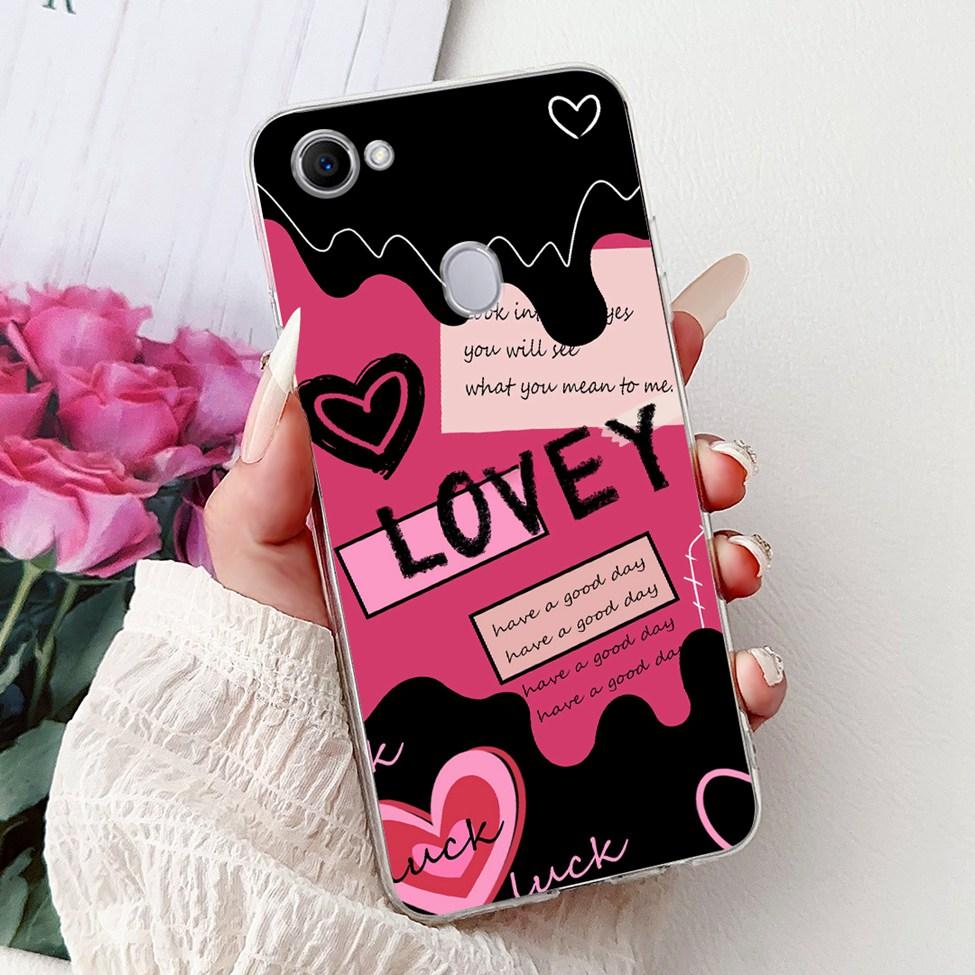 Clear For Oppo F7 Case Kawaii Cute Cat Fashion Flower Funny Luxury Painted Soft Back Cover For OppoF7 Phone Case CPH1821 CPH1819