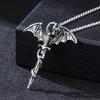 Metall Stahl Halskette für Männer mit einzigartigem Anhänger, Punk Style Kettenhalskette Verstellbarer Modeschmuck für Freund