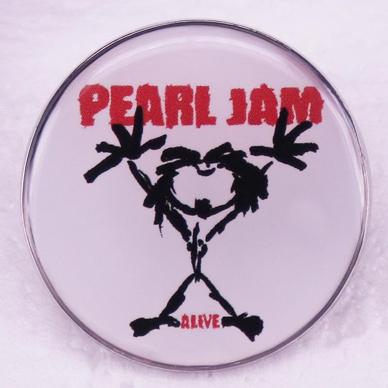 Pearl Jam Rock Band Brooch Badge - Music Merchandise Accessory