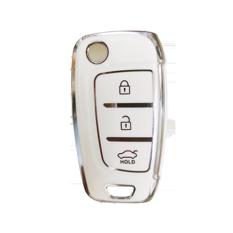 Hyundai Key Case for Elantra, Verna, Santa Fe, Mistra - Protective Shell with Buckle, Suitable for 20 Models