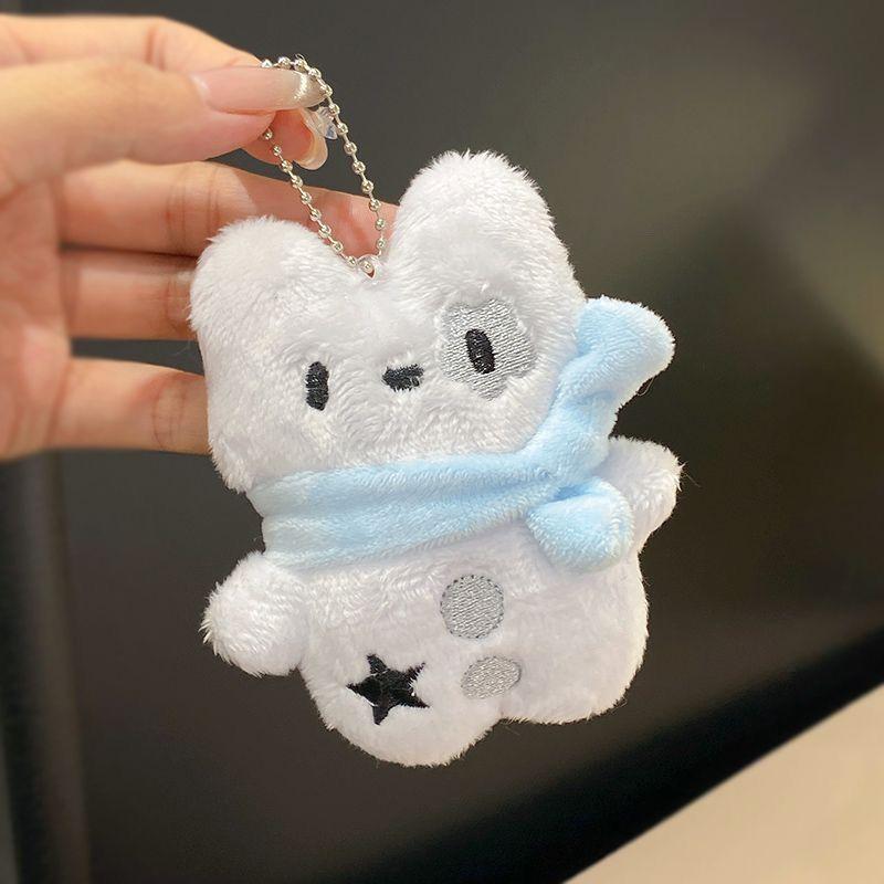 Cute Sweet Scarf Puppy Plush Pendant Keychain