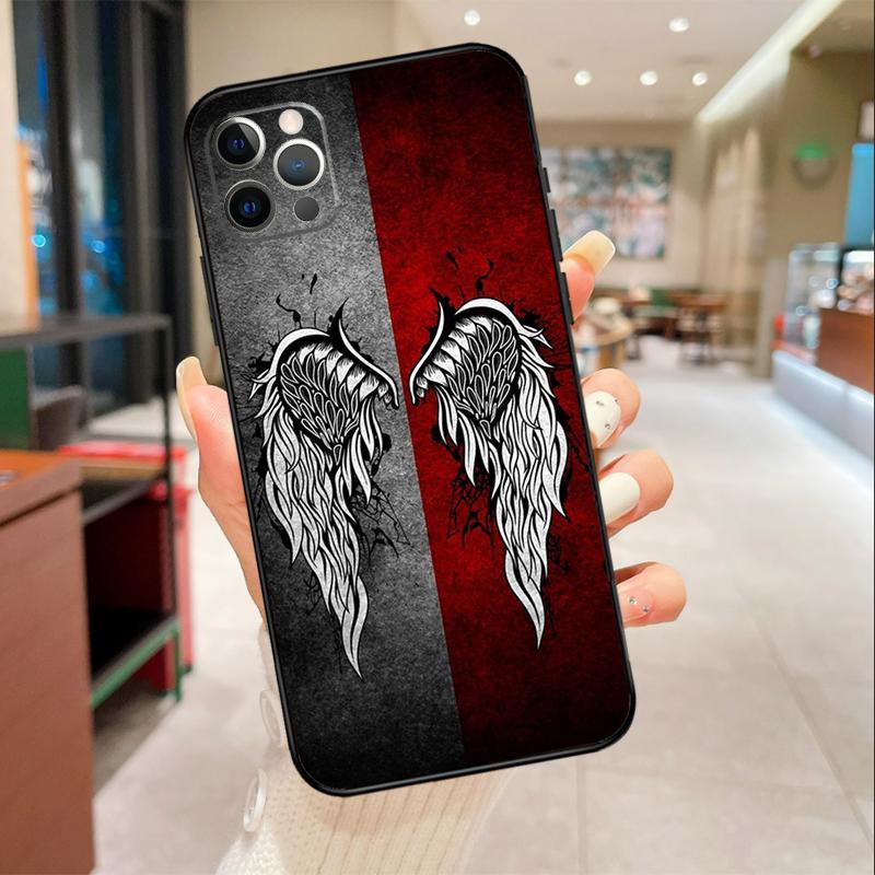 Wings Angel Devil Phone Case For iPhone 17 Air 16 14 13 11 15 Pro Max mini 15 16 Plus 16e Protective Cover