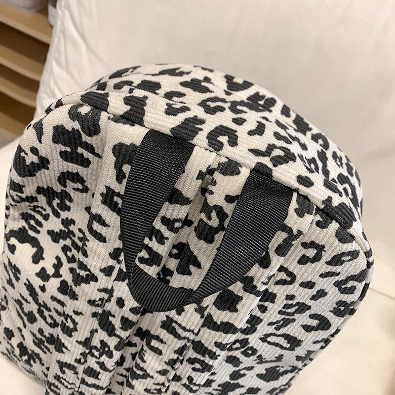 Tendance de rue Sac d'école léopard imprimé européen et américain 2025 automne et hiver sac à dos pour écolières léger décontracté navette voyage sac à dos