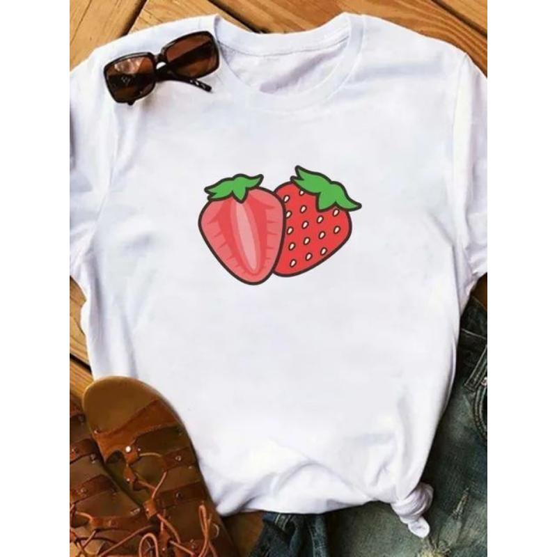 Maycaur Tricou noi pentru femei, Topuri imprimate cu ananas, tricou pentru femei, cu mânecă scurtă, cu decolteu O, tricou pentru femei, cămăși drăguțe de vară